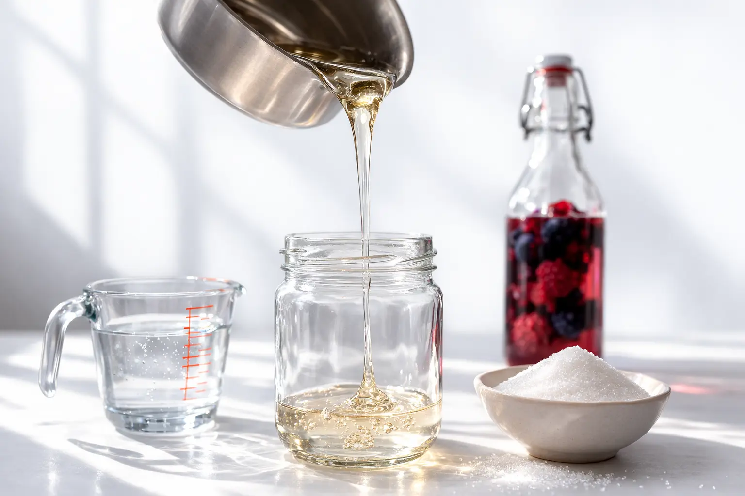 Как сделать сахарный сироп для настойки: пропорции 1:1, 2:1, 3:1  